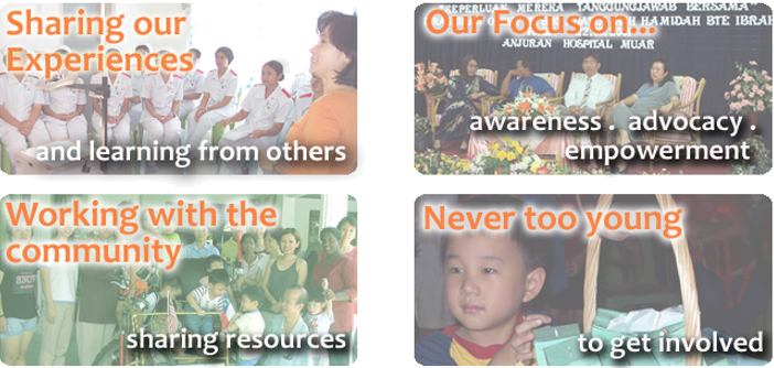 Wings Melaka in action — sharing our experiences, focusing on awareness, advocacy and empowerment, working with the community, and involving young ones