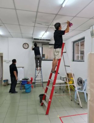 Men in action